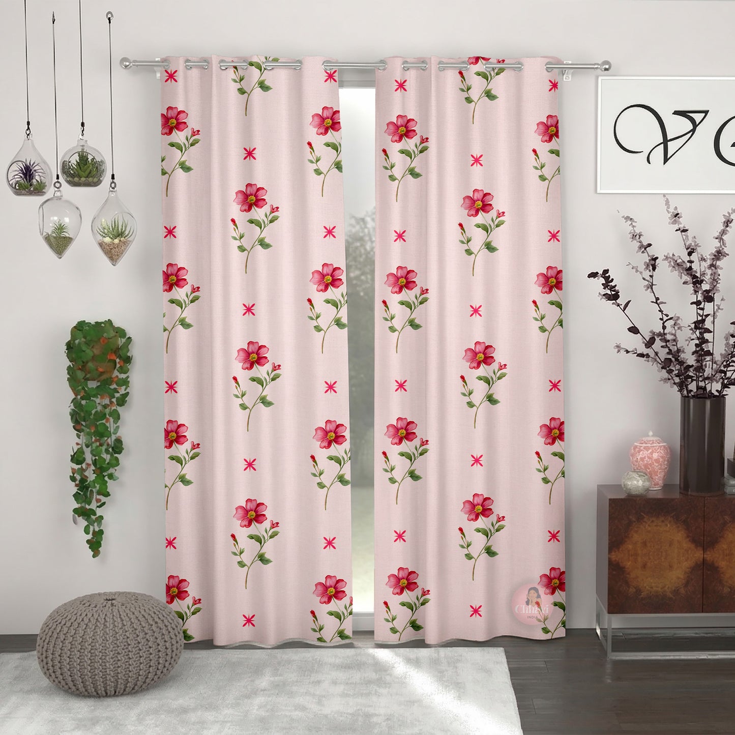 CHHAVI INDIA DESIGNER PRINTED DOOR CURTAIN PACK OF 2