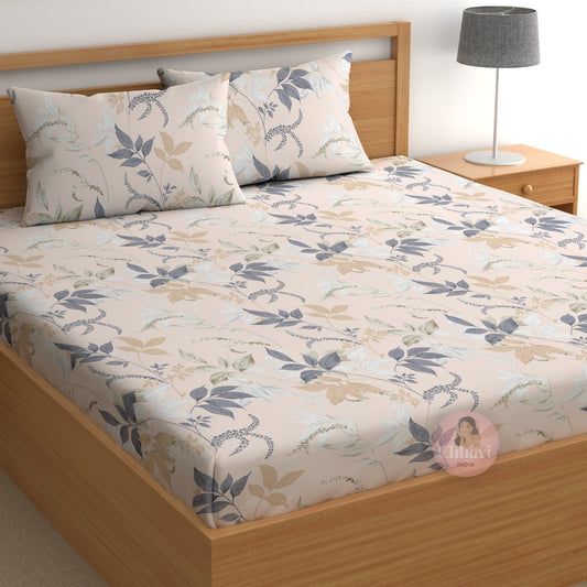 CHHAVI INDIA 210 TC Microfiber Printed Double Bedsheet With Pillow Covers