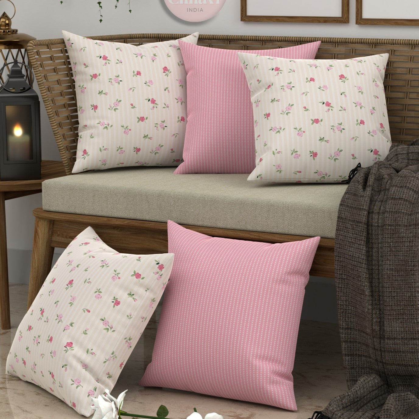 CHHAVI INDIA Microfiber Cushions Cover