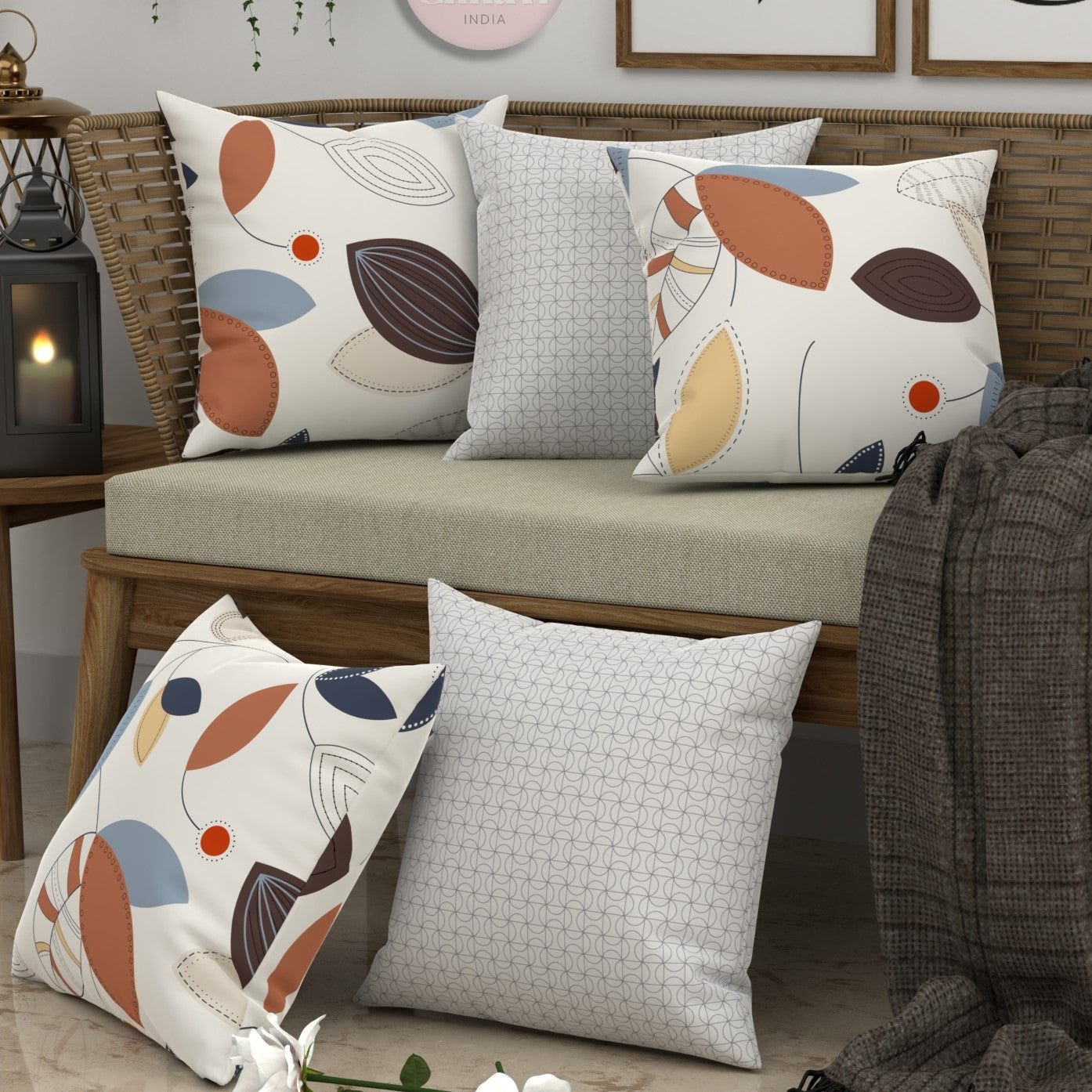CHHAVI INDIA Microfiber Cushions Cover