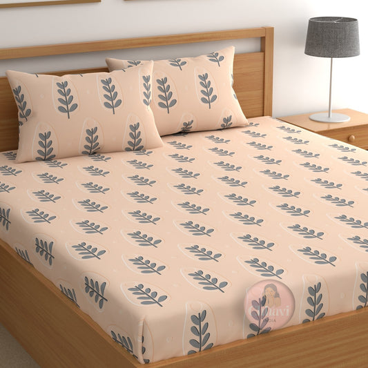 CHHAVI INDIA 210 TC Microfiber Printed King Size Bedsheet With Pillow Covers