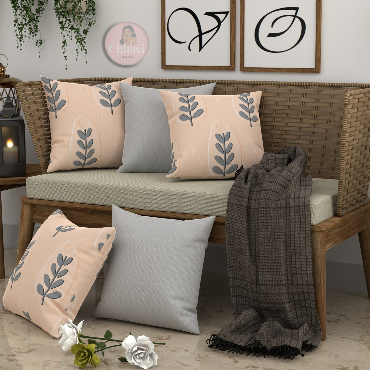 CHHAVI INDIA Microfiber Cushions Cover