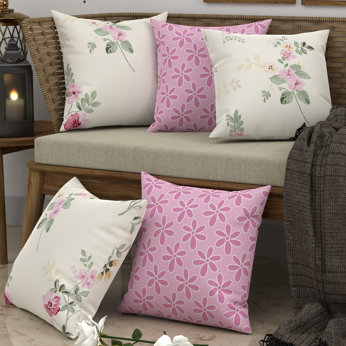 CHHAVI INDIA Microfiber Cushions Cover
