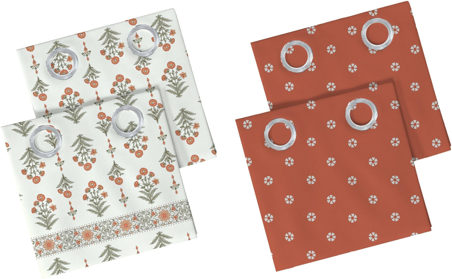 CHHAVI INDIA DESIGNER PRINTED 8 FEET DOOR CURTAIN PACK OF 4