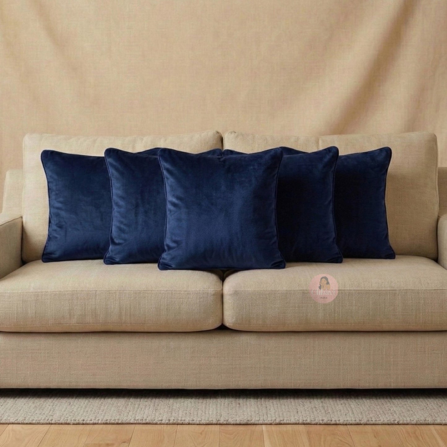 CHHAVI INDIA Velvet Cushions Cover