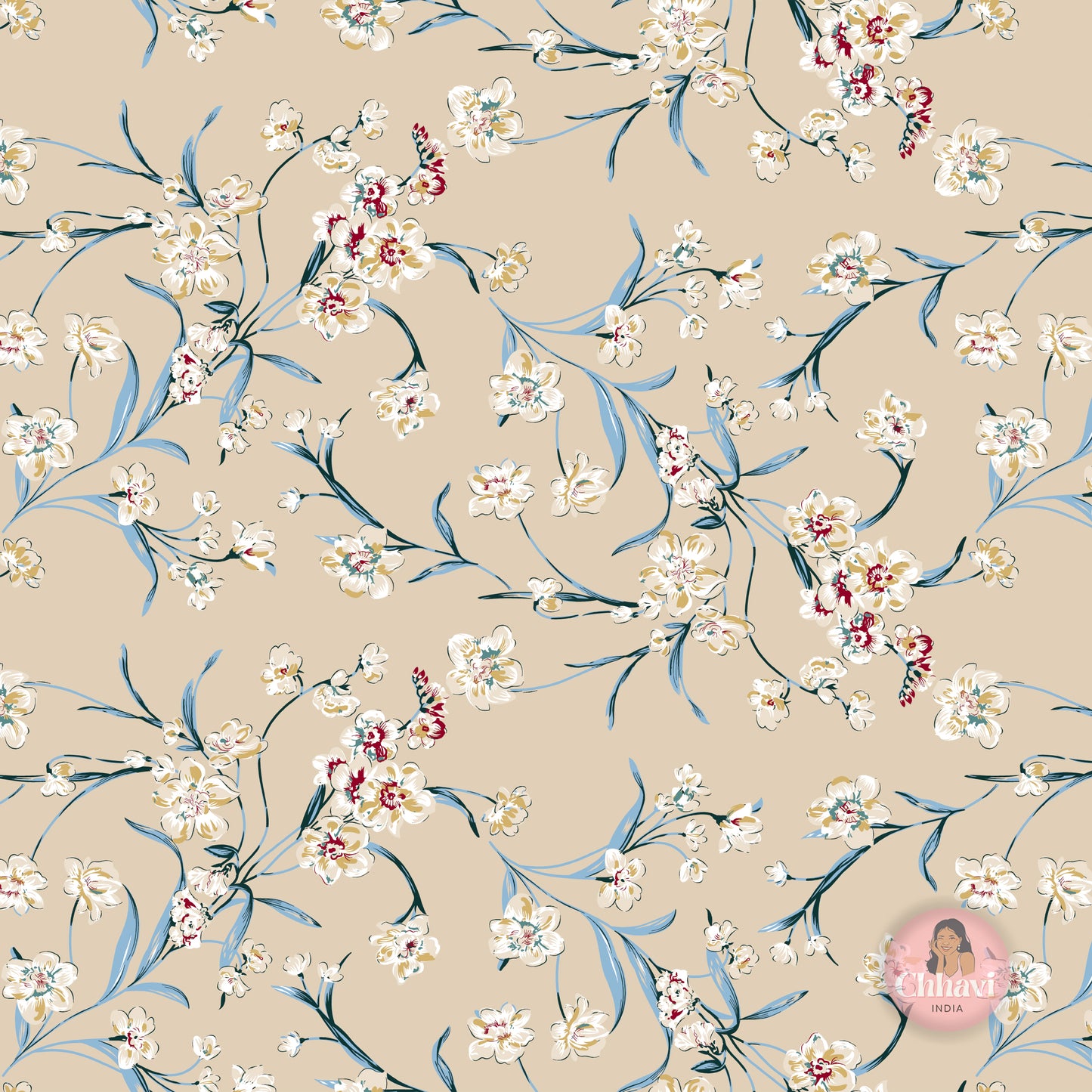 CHHAVI INDIA 210 TC Microfiber Printed Double Bedsheet With Pillow Covers