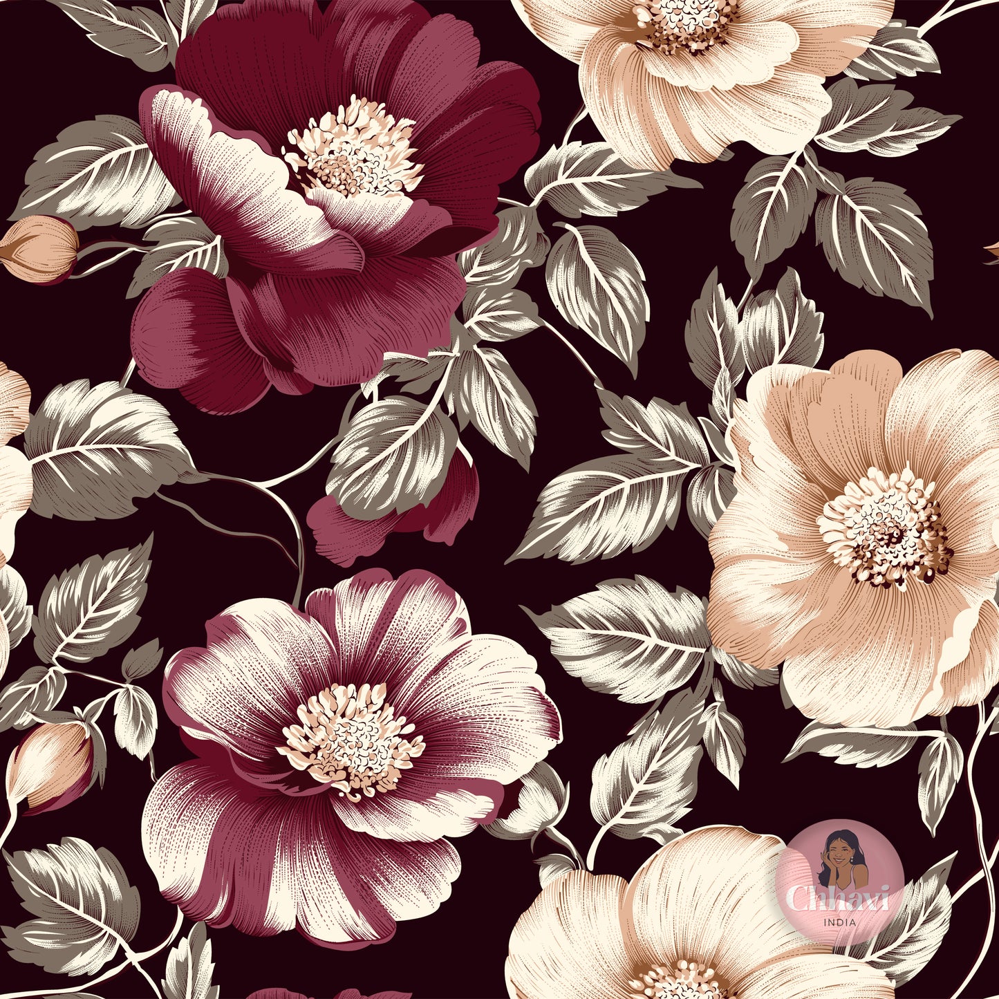 CHHAVI INDIA 210 TC Microfiber Printed King Size Bedsheet With Pillow Covers