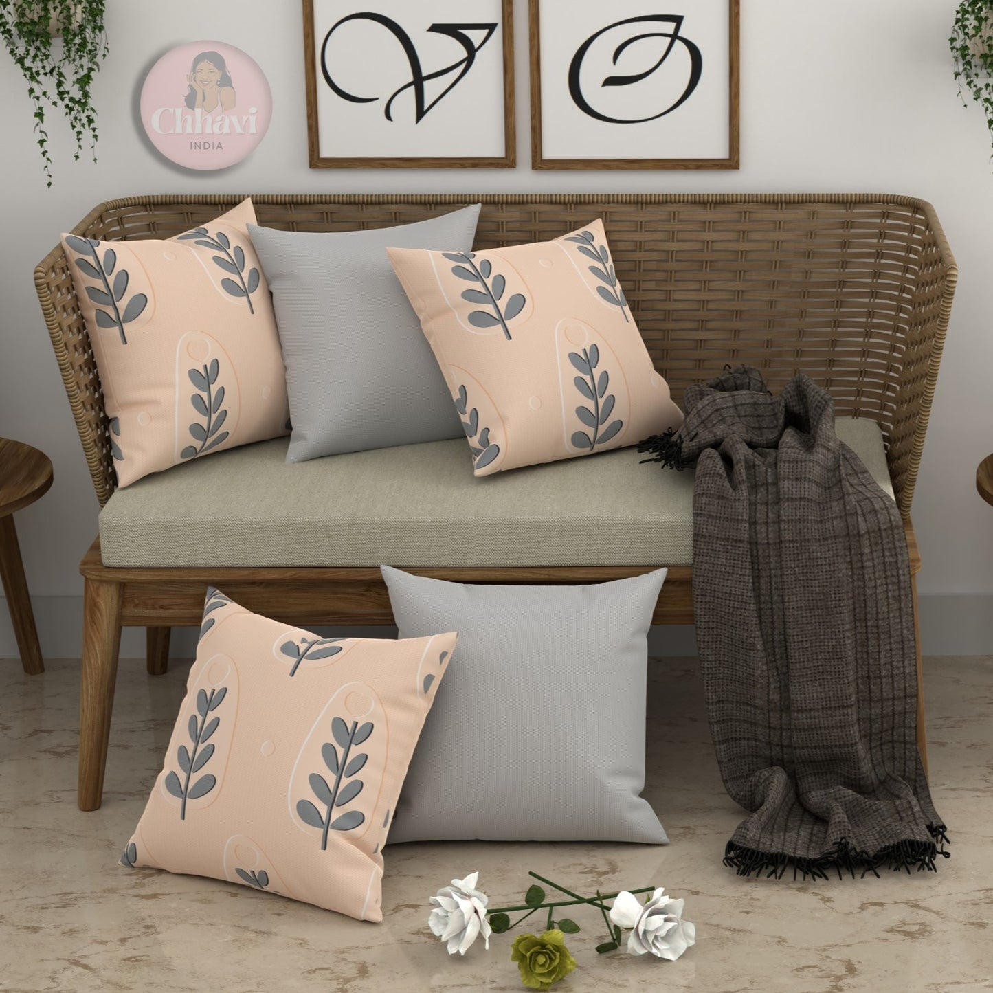CHHAVI INDIA Microfiber Cushions Cover