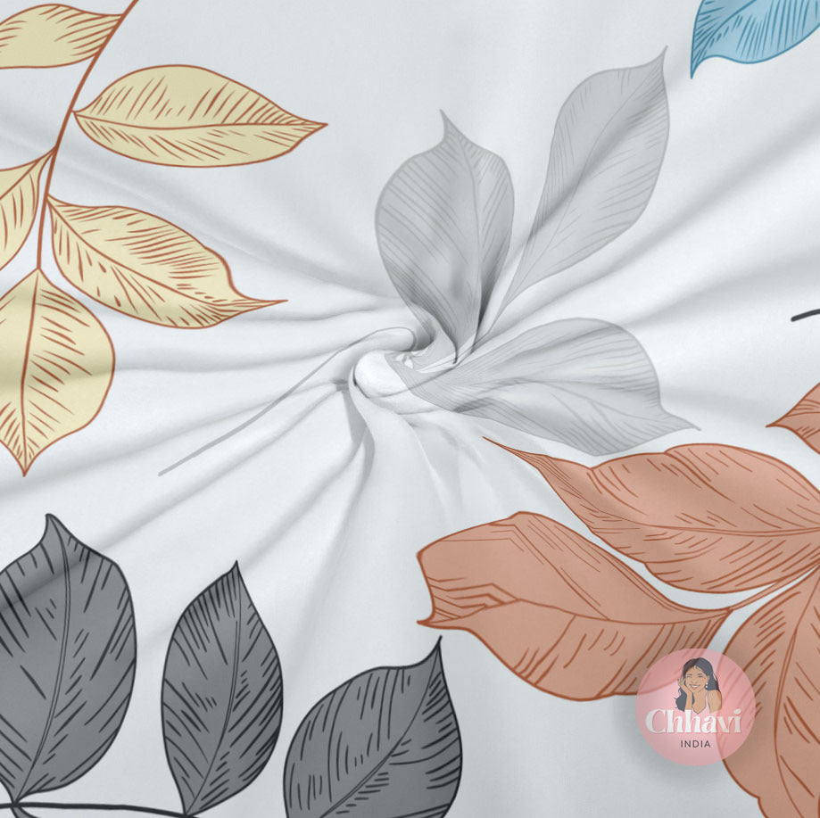 CHHAVI INDIA 210 TC Microfiber Printed Double Bedsheet With 2 Pillow Covers