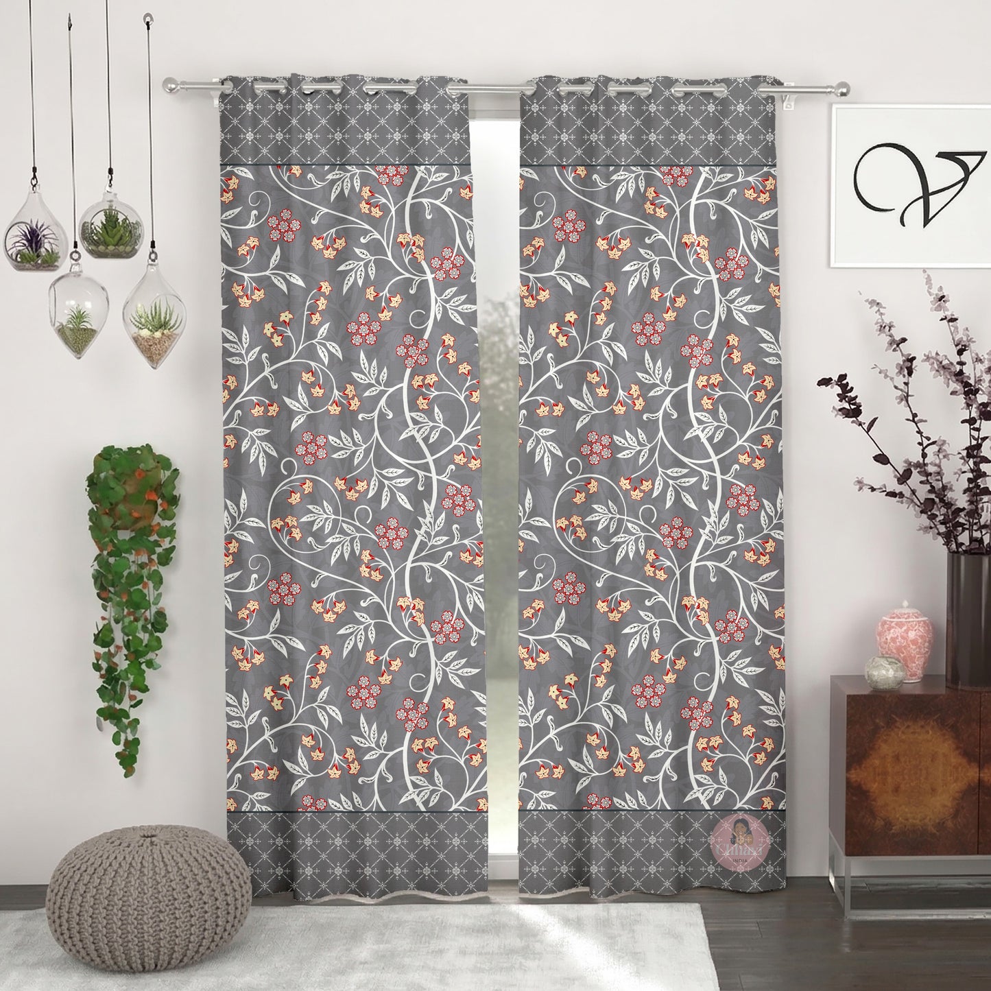CHHAVI INDIA DESIGNER PRINTED DOOR CURTAIN PACK OF 2