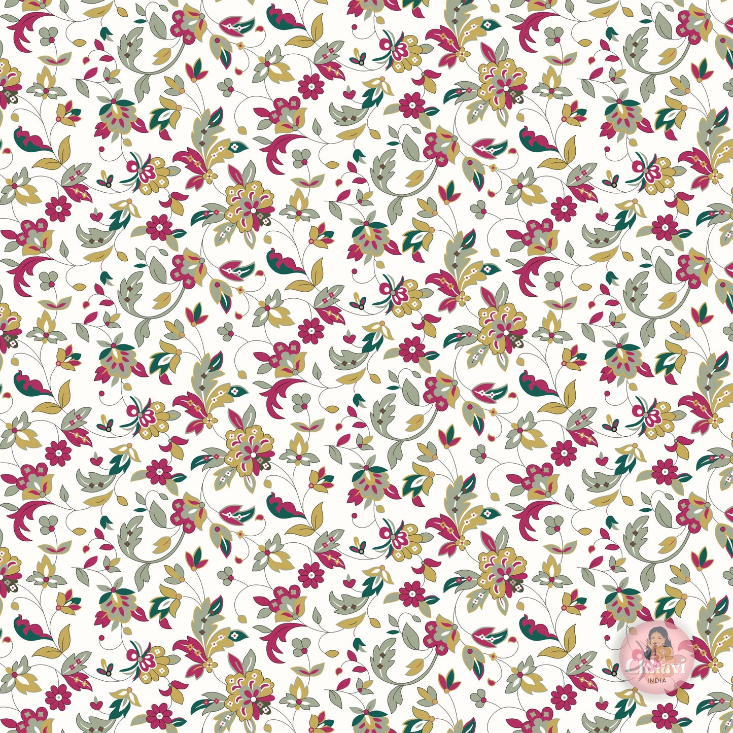 CHHAVI INDIA 210 TC Microfiber Printed Double Bedsheet With 2 Pillow Covers