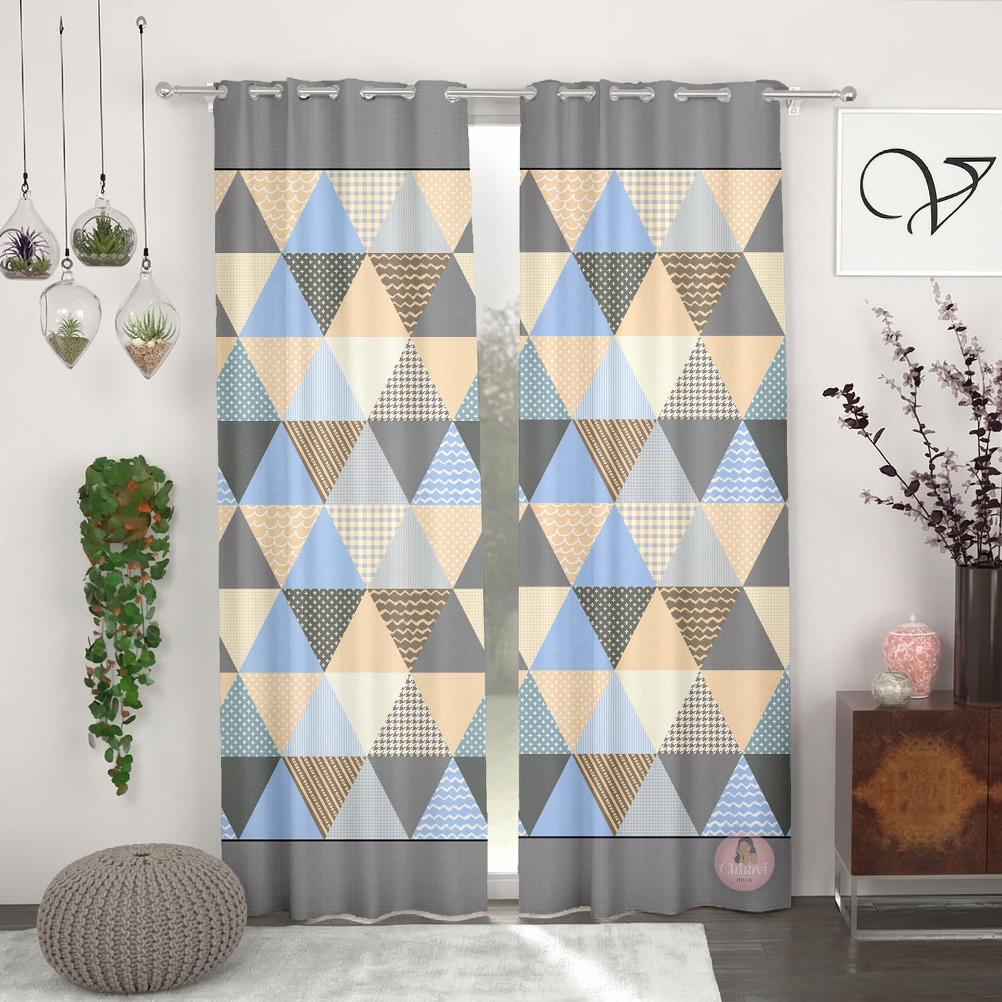 CHHAVI INDIA DESIGNER PRINTED DOOR CURTAIN PACK OF 2