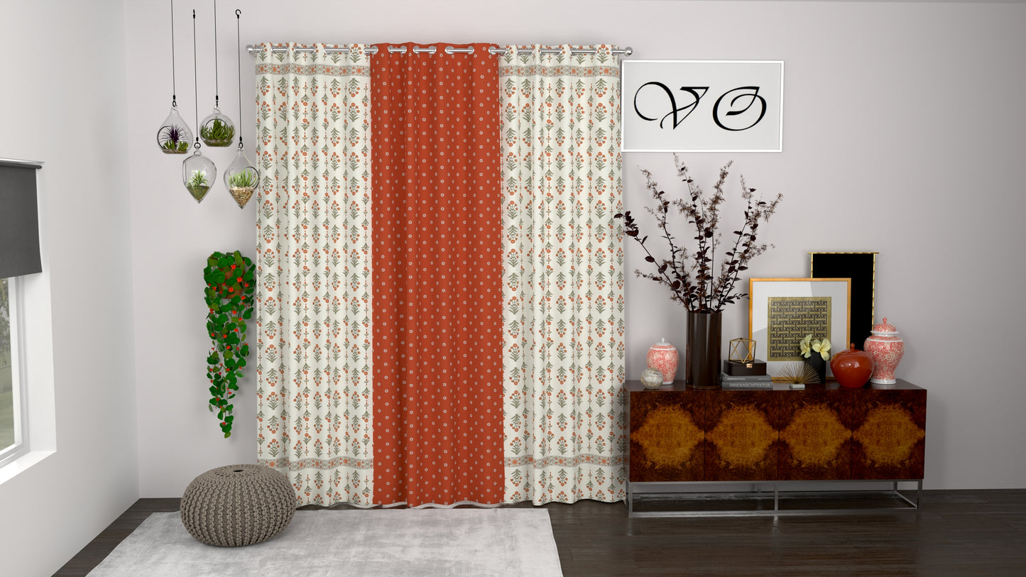 1 Orange Curtain