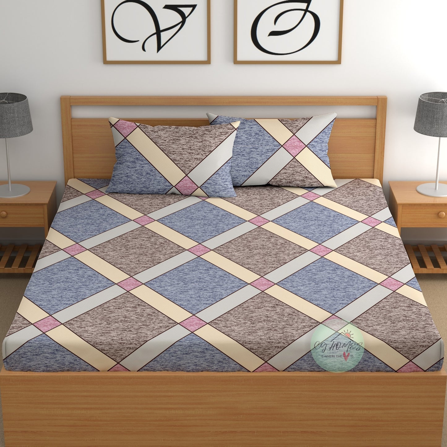 210 TC Microfiber Double Printed Flat Bedsheet