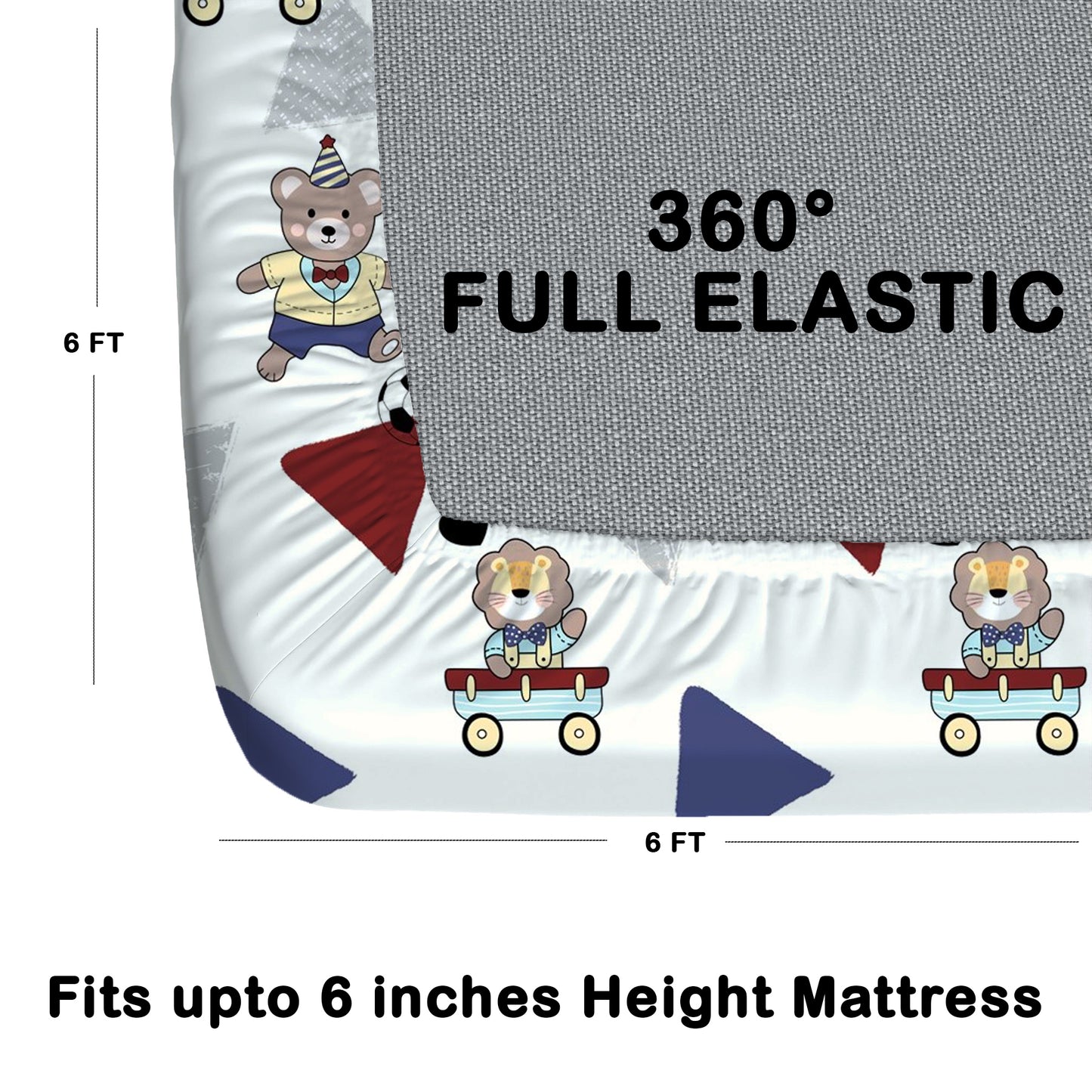 CHHAVI INDIA 210 TC Microfiber Double Fitted  Size Printed Bedsheet with pillow covers