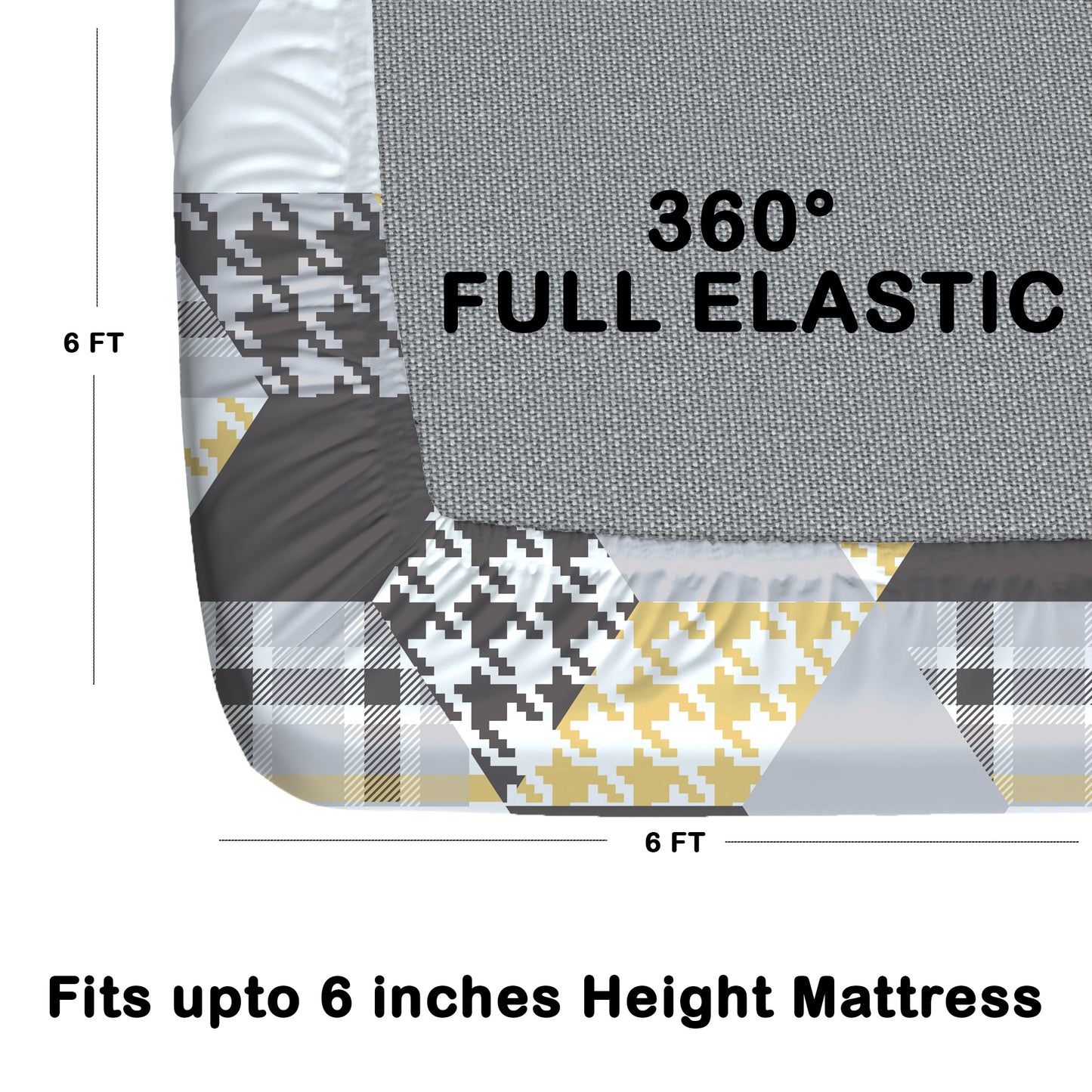 CHHAVI INDIA 210 TC Microfiber Double Fitted  Size Printed Bedsheet with pillow covers