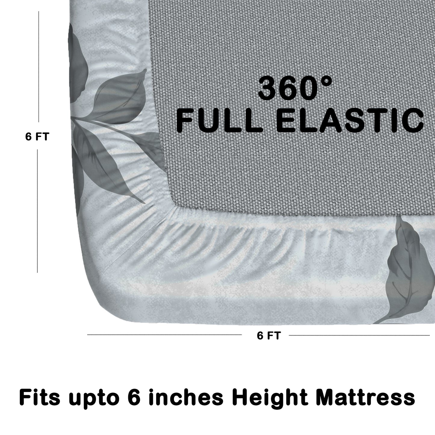 CHHAVI INDIA 210 TC Microfiber Double Fitted  Size Printed Bedsheet with pillow covers