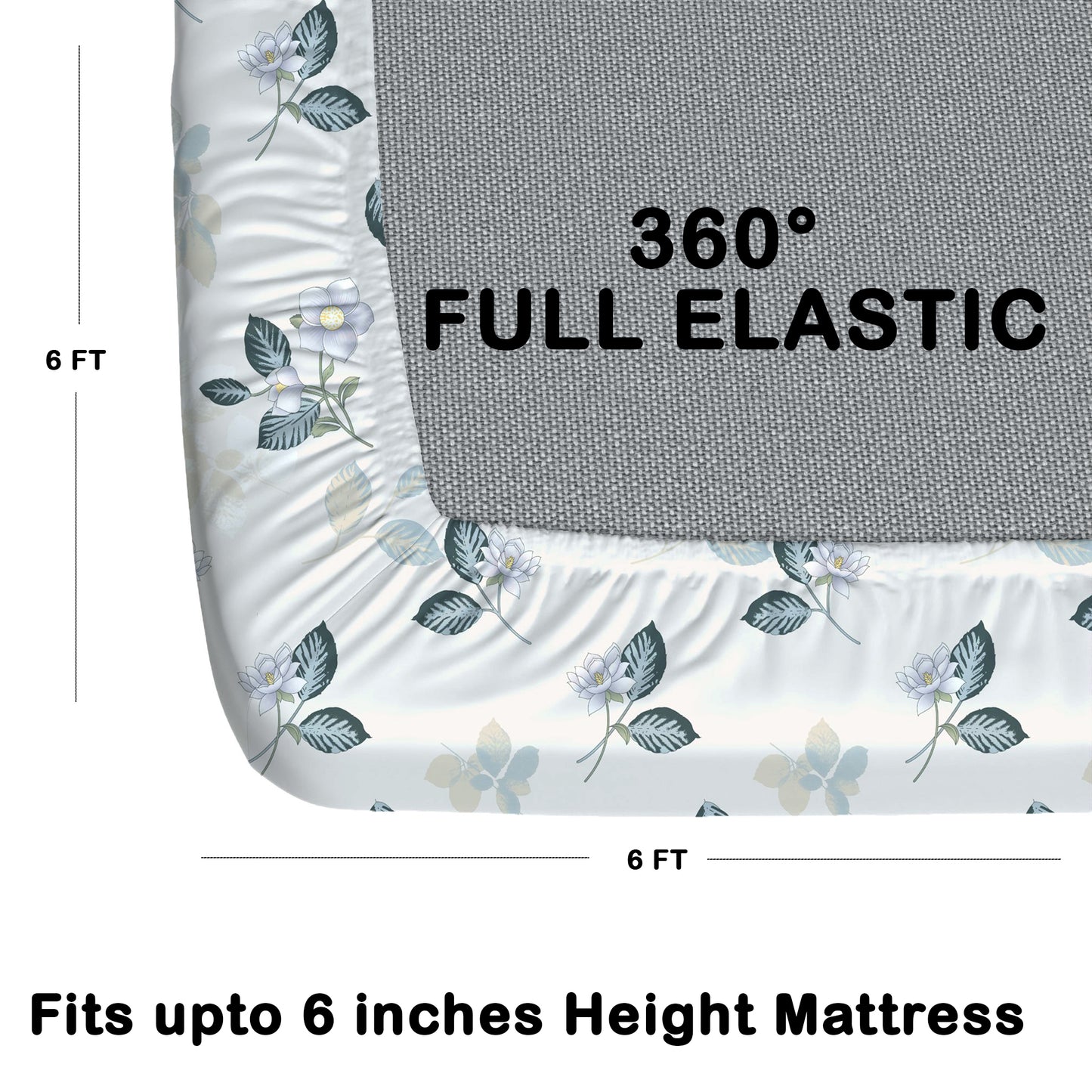 CHHAVI INDIA 210 TC Microfiber Double Fitted  Size Printed Bedsheet with pillow covers