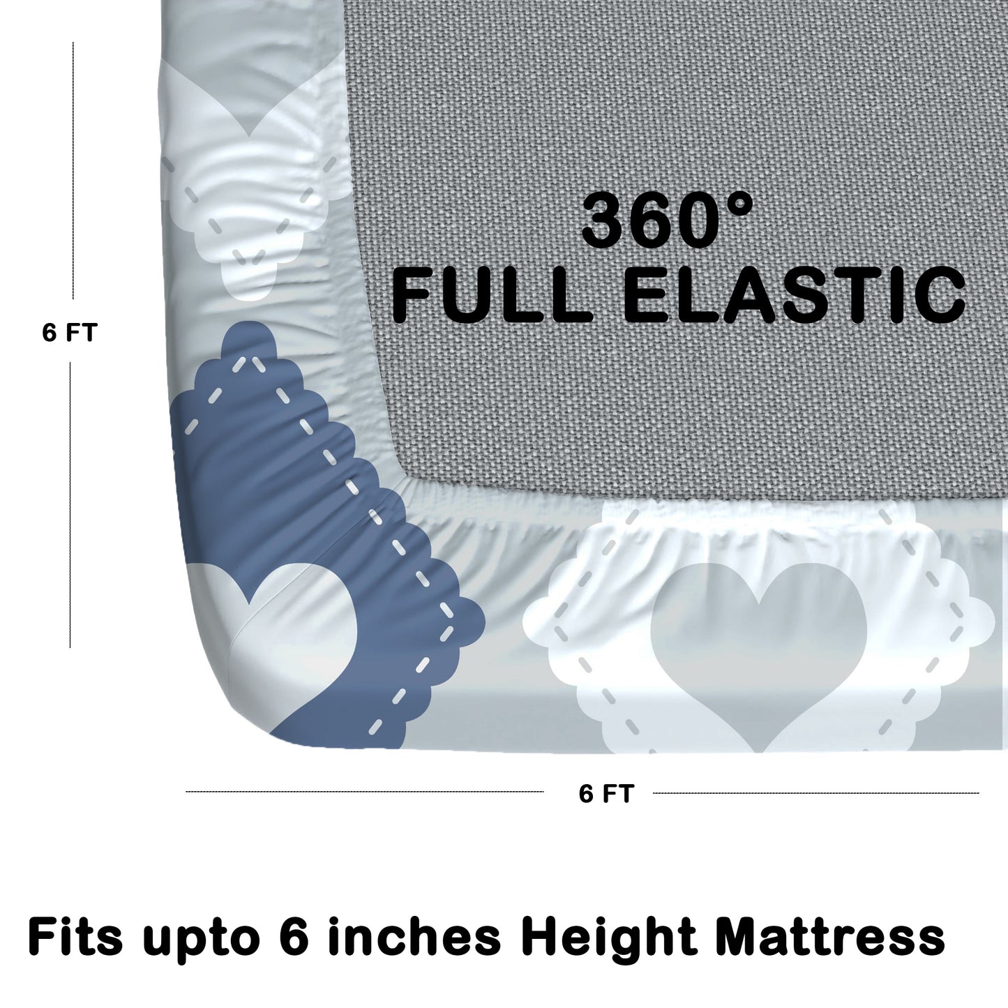 CHHAVI INDIA 210 TC Microfiber Double Fitted  Size Printed Bedsheet with pillow covers