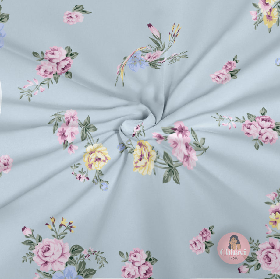 CHHAVI INDIA 210 TC Microfiber Printed Double Bedsheet With 2 Pillow Covers