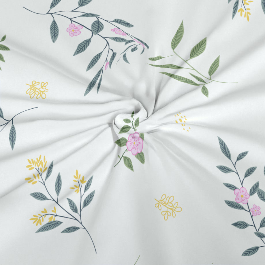 CHHAVI INDIA 210 TC Microfiber Printed Double Bedsheet With Pillow Covers