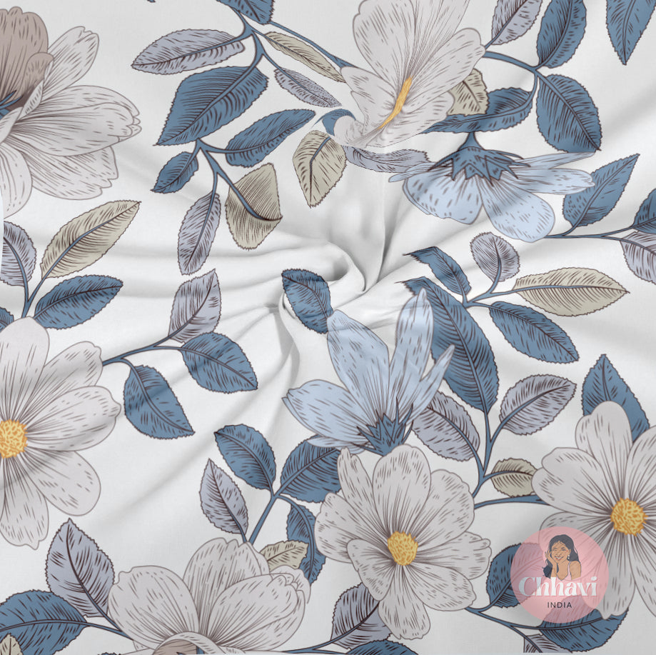 CHHAVI INDIA 210 TC Microfiber Printed Double Bedsheet With 2 Pillow Covers