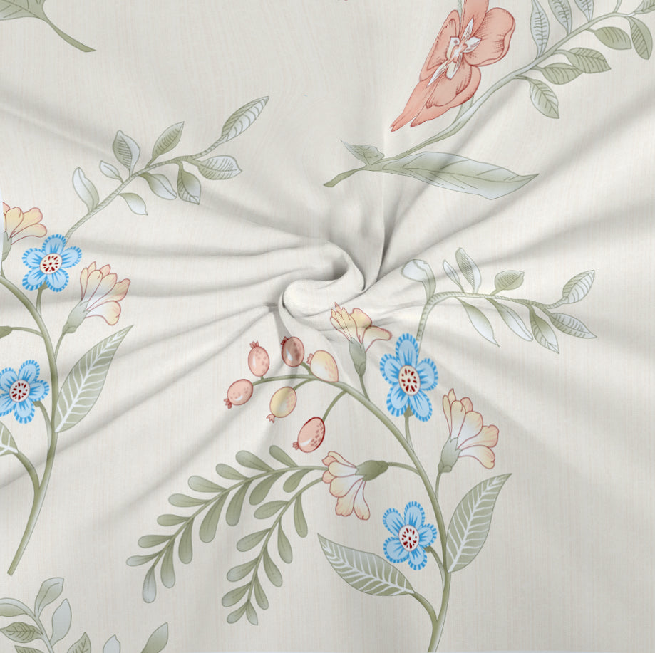 CHHAVI INDIA 210 TC Microfiber Printed Double Bedsheet With Pillow Covers