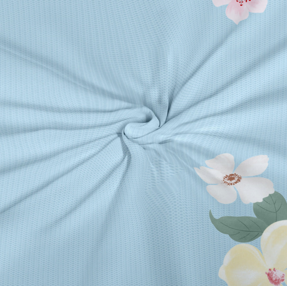 CHHAVI INDIA 210 TC Microfiber Printed King Size Bedsheet With Pillow Covers