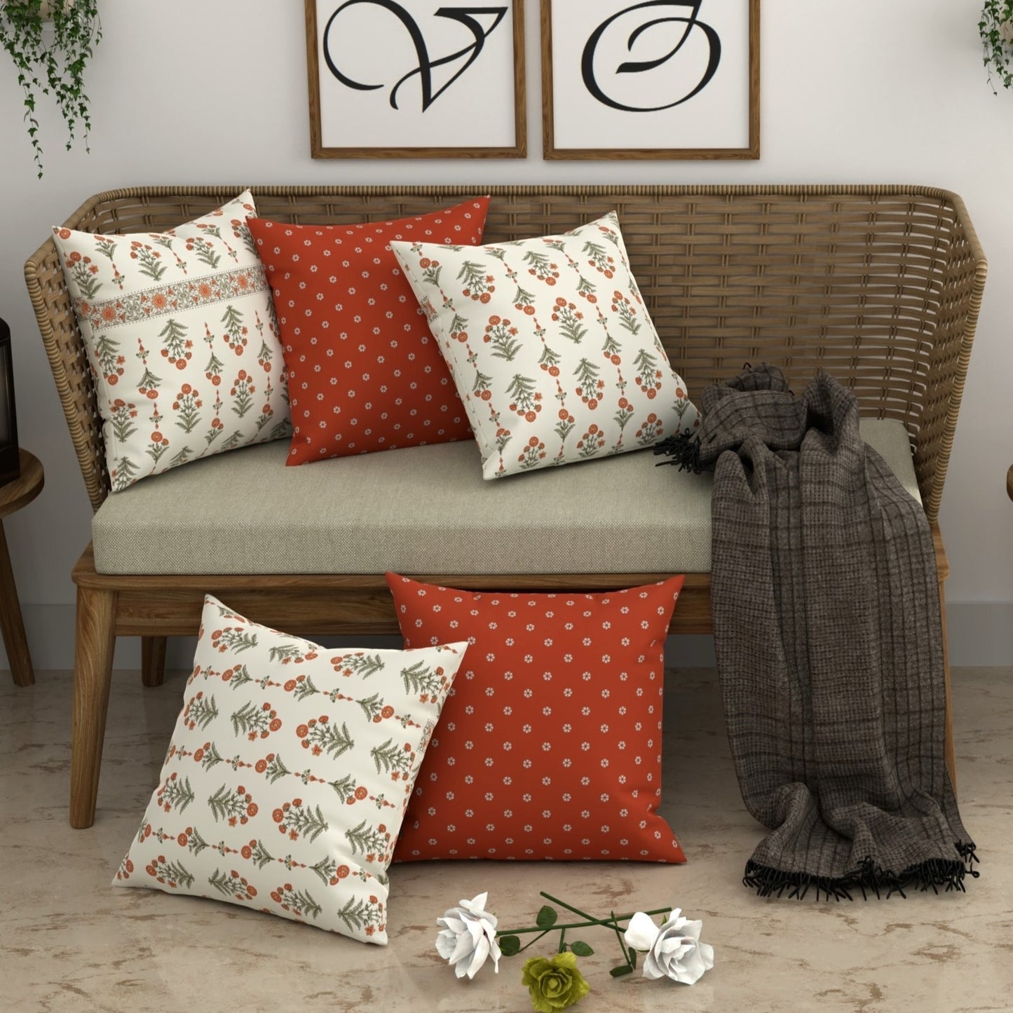 CHHAVI INDIA Cushion Cover Microfiber Skin Friendly