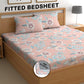 CHHAVI INDIA 210 TC Microfiber Double Fitted  Size Printed Bedsheet with pillow covers