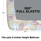 CHHAVI INDIA 210 TC Microfiber Waterproof Printed Fitted (Elastic) Bedsheet