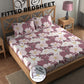 CHHAVI INDIA 210 TC Microfiber Double Fitted  Size Printed Bedsheet with pillow covers