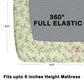 CHHAVI INDIA 210 TC Microfiber Waterproof Printed Fitted (Elastic) Bedsheet
