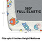 CHHAVI INDIA 210 TC Microfiber Waterproof Printed Fitted (Elastic) Bedsheet