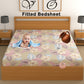CHHAVI INDIA 210 TC Microfiber Waterproof Printed Fitted (Elastic) Bedsheet