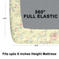 CHHAVI INDIA 210 TC Microfiber Waterproof Printed Fitted (Elastic) Bedsheet