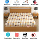 CHHAVI INDIA 210 TC Microfiber Waterproof Printed Fitted (Elastic) Bedsheet