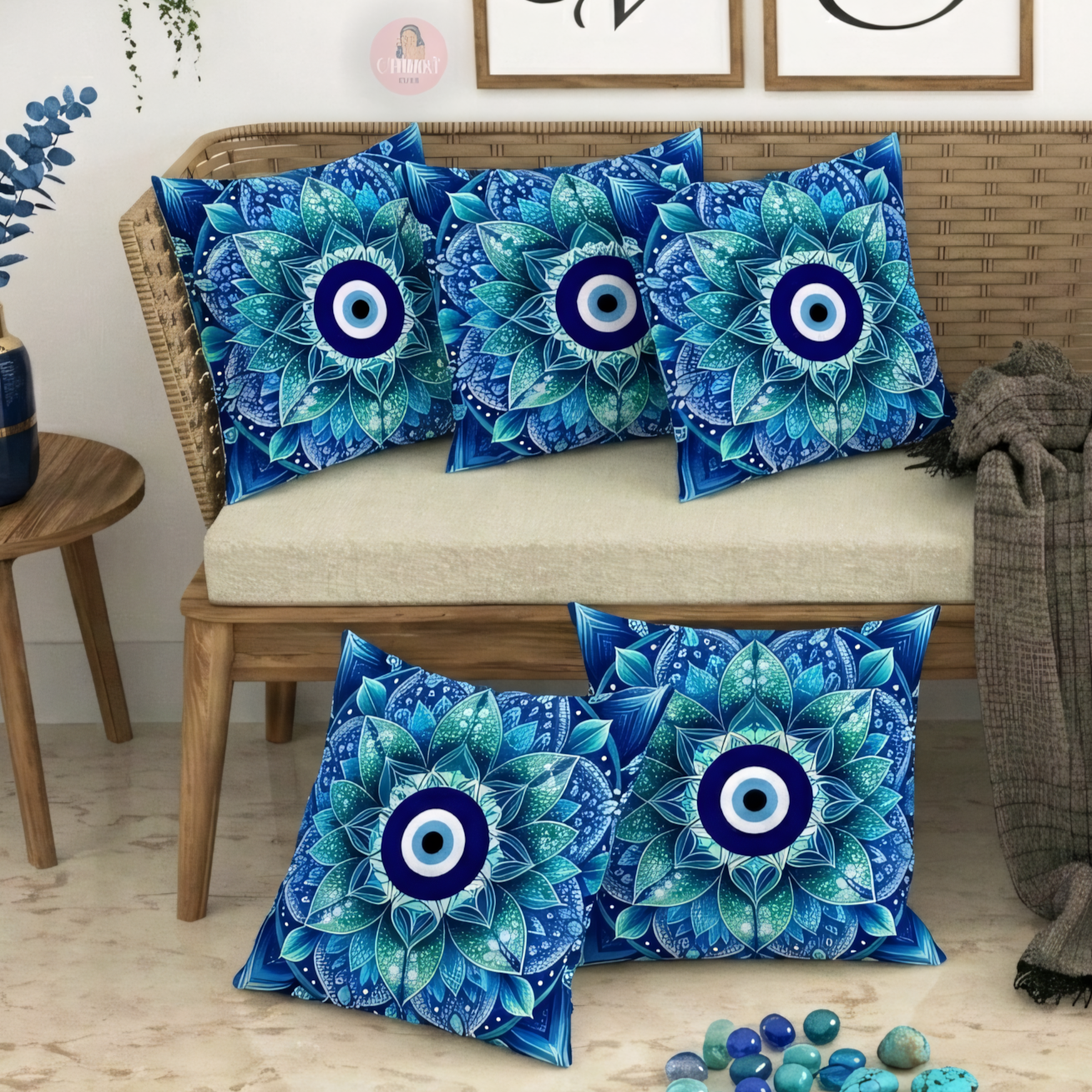 CHHAVI INDIA Microfiber Cushions Cover Pack of 5