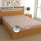 CHHAVI INDIA 210 TC Microfiber Waterproof Printed Fitted (Elastic) Bedsheet