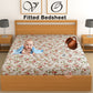CHHAVI INDIA 210 TC Microfiber Waterproof Printed Fitted (Elastic) Bedsheet