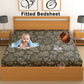 CHHAVI INDIA 210 TC Microfiber Waterproof Printed Fitted (Elastic) Bedsheet