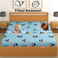 CHHAVI INDIA 210 TC Microfiber Waterproof Printed Fitted (Elastic) Bedsheet