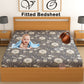 CHHAVI INDIA 210 TC Microfiber Waterproof Printed Fitted (Elastic) Bedsheet