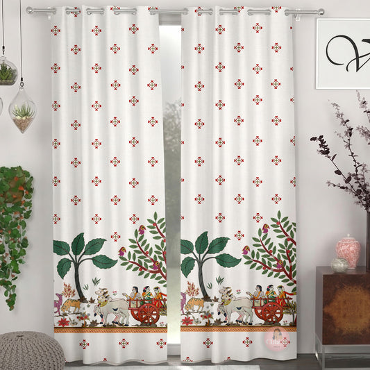 CHHAVI INDIA DESIGNER PRINTED DOOR CURTAIN PACK OF 2