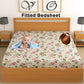 CHHAVI INDIA 210 TC Microfiber Waterproof Printed Fitted (Elastic) Bedsheet