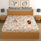CHHAVI INDIA 210 TC Microfiber Waterproof Printed Fitted (Elastic) Bedsheet