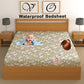 CHHAVI INDIA 210 TC Microfiber Waterproof Printed Fitted (Elastic) Bedsheet
