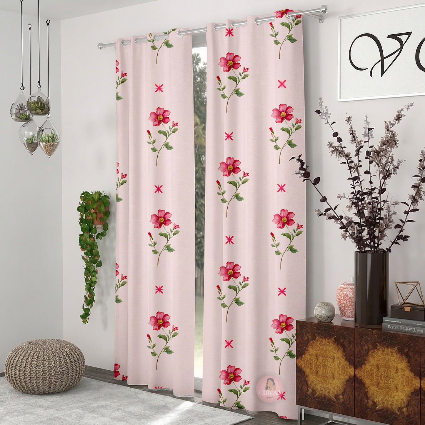 CHHAVI INDIA DESIGNER PRINTED DOOR CURTAIN PACK OF 2