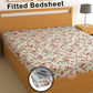CHHAVI INDIA 210 TC Microfiber Waterproof Printed Fitted (Elastic) Bedsheet