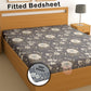 CHHAVI INDIA 210 TC Microfiber Waterproof Printed Fitted (Elastic) Bedsheet